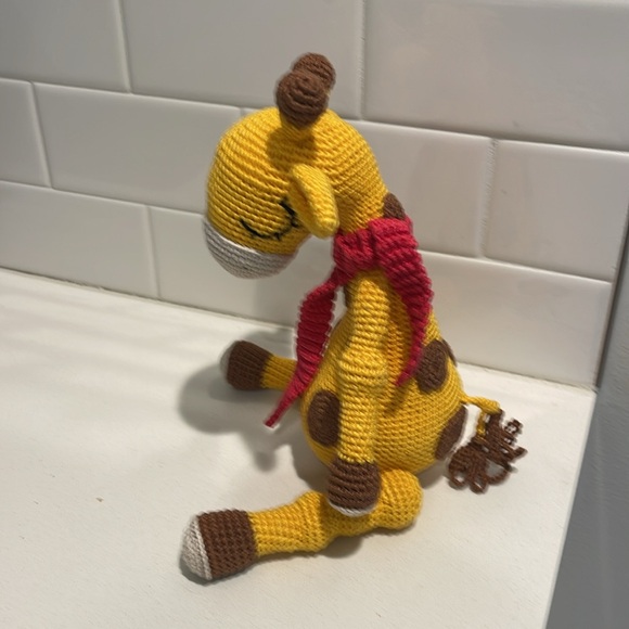 Handcrafted Sleepy Giraffe Amigurumi Crochet Stuffed Animal Toy Doll Figure 🦒 - Picture 6 of 13